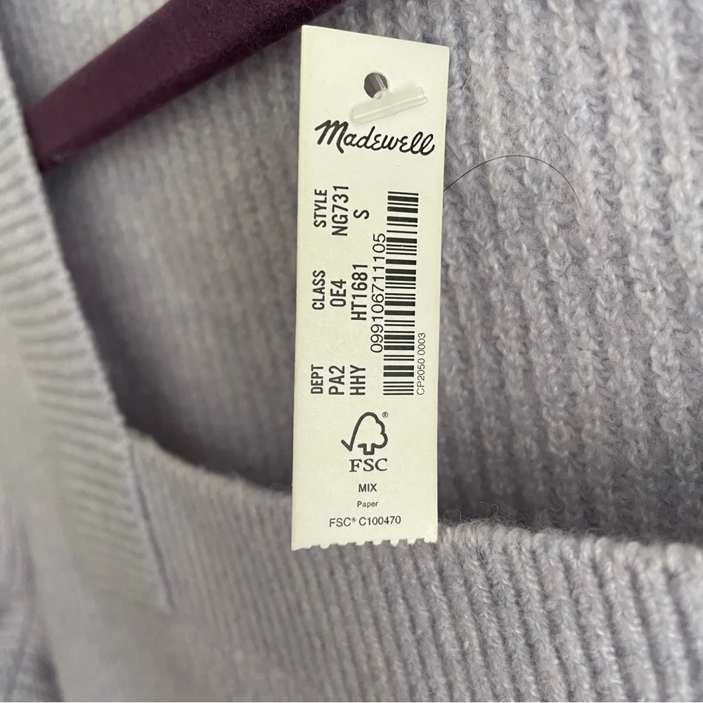 NWT Madewell Lavender Sweater | Size Small - Picture 4 of 4